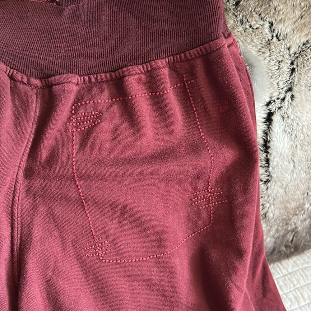 NWT Free People Movement Solid Borderline Wide Leg Pants maroon small - Picture 12 of 16